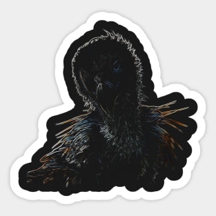 vulture, colored vulture Sticker